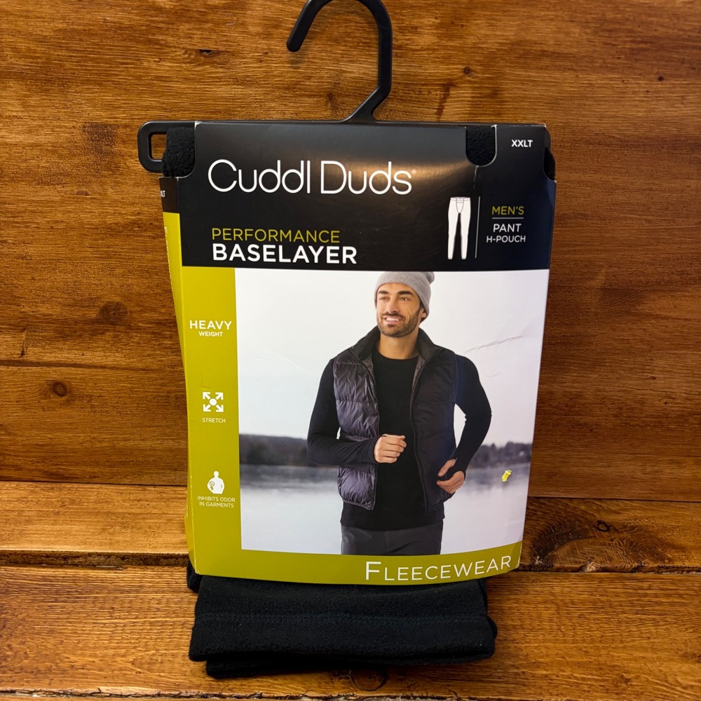 Cuddl Duds Performance Baselayer Pant Mens XXLT Black Heavyweight Fleecewear NEW